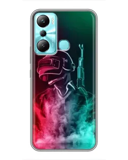 Чехол для Infinix Hot 20i (X665E) с картинкой «PUBG — огненный воин»