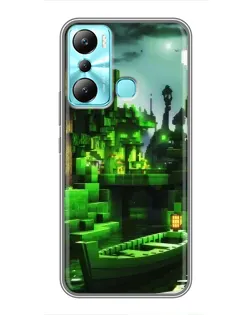 Чехол для Infinix Hot 20i (X665E) с картинкой «Minecraft лесной пейзаж» Чехол для Infinix Hot 20i (X665E) с картинкой «Minecraft лесной пейзаж»