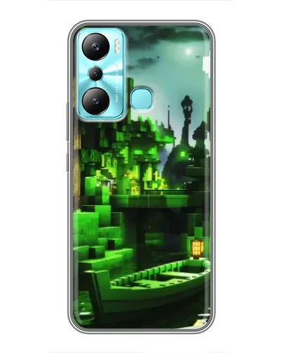 Чехол для Infinix Hot 20i (X665E) с картинкой «Minecraft лесной пейзаж»