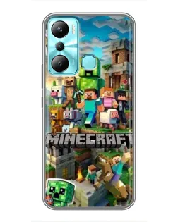 Чехол для Infinix Hot 20i (X665E) с картинкой «Замок Minecraft» Чехол для Infinix Hot 20i (X665E) с картинкой «Замок Minecraft»