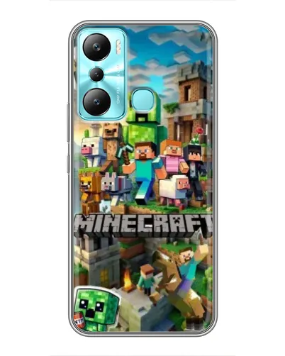 Чехол для Infinix Hot 20i (X665E) с картинкой «Замок Minecraft»