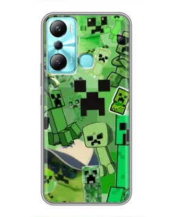 Чехол для Infinix Hot 20i (X665E) с картинкой «Криперы Minecraft» Чехол для Infinix Hot 20i (X665E) с картинкой «Криперы Minecraft»