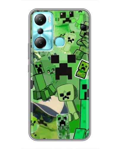 Чехол для Infinix Hot 20i (X665E) с картинкой «Криперы Minecraft»