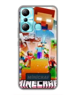 Чехол для Infinix Hot 20i (X665E) с картинкой «Minecraft герои игры» Чехол для Infinix Hot 20i (X665E) с картинкой «Minecraft герои игры»