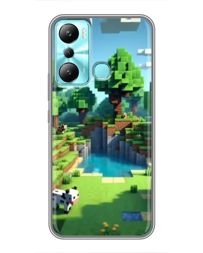 Чехол для Infinix Hot 20i (X665E) с картинкой «Minecraft летний день»