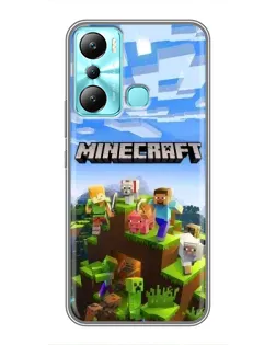 Чехол для Infinix Hot 20i (X665E) с картинкой «Minecraft классический мир» Чехол для Infinix Hot 20i (X665E) с картинкой «Minecraft классический мир»