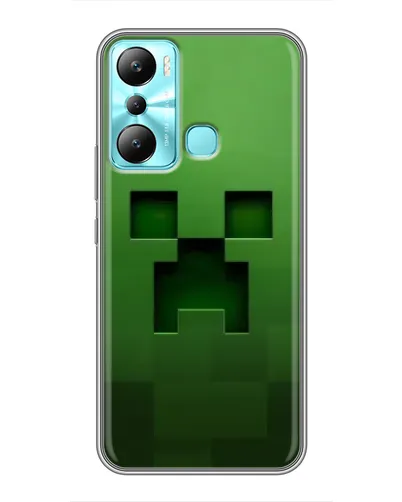 Чехол для Infinix Hot 20i (X665E) с картинкой «Крипер микро-дизайн»