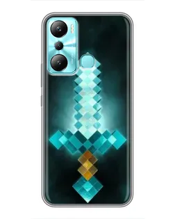 Чехол для Infinix Hot 20i (X665E) с картинкой «Алмазный меч неон» Чехол для Infinix Hot 20i (X665E) с картинкой «Алмазный меч неон»