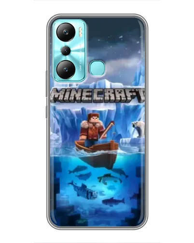 Чехол для Infinix Hot 20i (X665E) с картинкой «Minecraft ледяной мир»