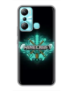 Чехол для Infinix Hot 20i (X665E) с картинкой «Minecraft Diamond лого» Чехол для Infinix Hot 20i (X665E) с картинкой «Minecraft Diamond лого»