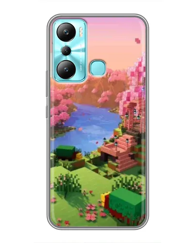 Чехол для Infinix Hot 20i (X665E) с картинкой «Розовое дерево Minecraft»