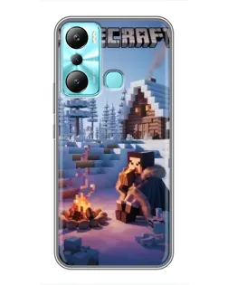 Чехол для Infinix Hot 20i (X665E) с картинкой «Зимний Minecraft» Чехол для Infinix Hot 20i (X665E) с картинкой «Зимний Minecraft»