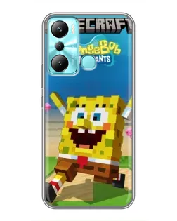 Чехол для Infinix Hot 20i (X665E) с картинкой «Губка Боб Minecraft» Чехол для Infinix Hot 20i (X665E) с картинкой «Губка Боб Minecraft»