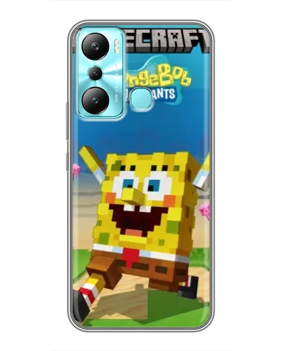 Чехол для Infinix Hot 20i (X665E) с картинкой «Губка Боб Minecraft» Чехол для Infinix Hot 20i (X665E) с картинкой «Губка Боб Minecraft»