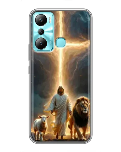 Чехол для Infinix Hot 20i (X665E) с картинкой «Лев Иуды и Свет»