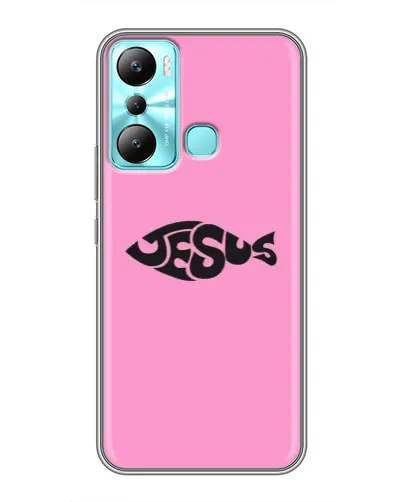 Чехол для Infinix Hot 20i (X665E) с картинкой «Розовый символ  Jesus»
