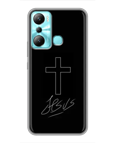 Чехол для Infinix Hot 20i (X665E) с картинкой «Графический крест Jesus» Чехол для Infinix Hot 20i (X665E) с картинкой «Графический крест Jesus»