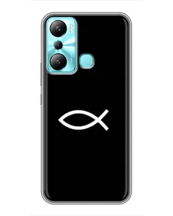 Чехол для Infinix Hot 20i (X665E) с картинкой «Символ рыбы Jesus» Чехол для Infinix Hot 20i (X665E) с картинкой «Символ рыбы Jesus»
