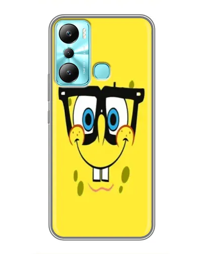 Чехол для Infinix Hot 20i (X665E) с картинкой «Минималистичный Спанч Боб» Чехол для Infinix Hot 20i (X665E) с картинкой «Минималистичный Спанч Боб»