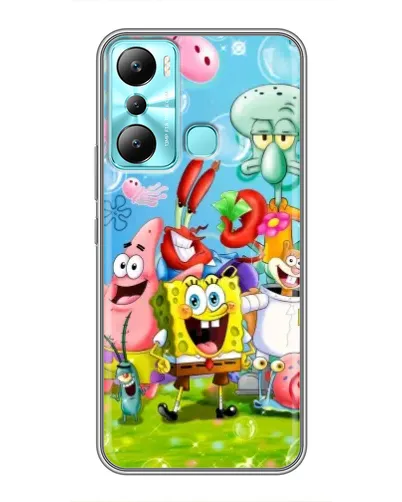 Чехол для Infinix Hot 20i (X665E) с картинкой «Губка Боб и друзья» Чехол для Infinix Hot 20i (X665E) с картинкой «Губка Боб и друзья»