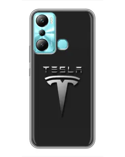 Чехол для Infinix Hot 20i (X665E) с картинкой «Стальной логотип Tesla» Чехол для Infinix Hot 20i (X665E) с картинкой «Стальной логотип Tesla»