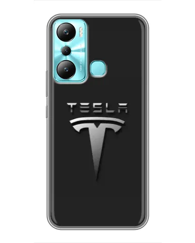 Чехол для Infinix Hot 20i (X665E) с картинкой «Стальной логотип Tesla» Чехол для Infinix Hot 20i (X665E) с картинкой «Стальной логотип Tesla»