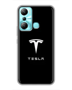 Чехол для Infinix Hot 20i (X665E) с картинкой «Tesla White Logo» Чехол для Infinix Hot 20i (X665E) с картинкой «Tesla White Logo»