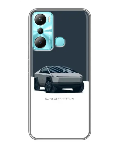 Чехол для Infinix Hot 20i (X665E) с картинкой «Серебристый Cybertruck Tesla» Чехол для Infinix Hot 20i (X665E) с картинкой «Серебристый Cybertruck Tesla»