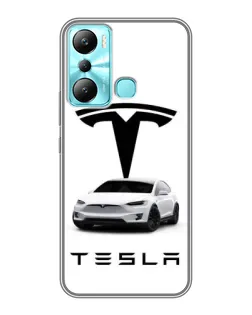 Чехол для Infinix Hot 20i (X665E) с картинкой «Tesla White Style» Чехол для Infinix Hot 20i (X665E) с картинкой «Tesla White Style»