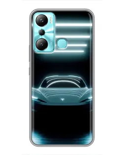 Чехол для Infinix Hot 20i (X665E) с картинкой «Tesla в неоне» Чехол для Infinix Hot 20i (X665E) с картинкой «Tesla в неоне»