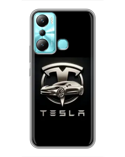 Чехол для Infinix Hot 20i (X665E) с картинкой «Tesla — серебристое авто» Чехол для Infinix Hot 20i (X665E) с картинкой «Tesla — серебристое авто»