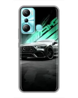 Чехол для Infinix Hot 20i (X665E) с картинкой «Темный Mercedes AMG»