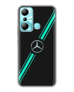 Чехол для Infinix Hot 20i (X665E) с картинкой «Спортивные линии Mercedes» Чехол для Infinix Hot 20i (X665E) с картинкой «Спортивные линии Mercedes»