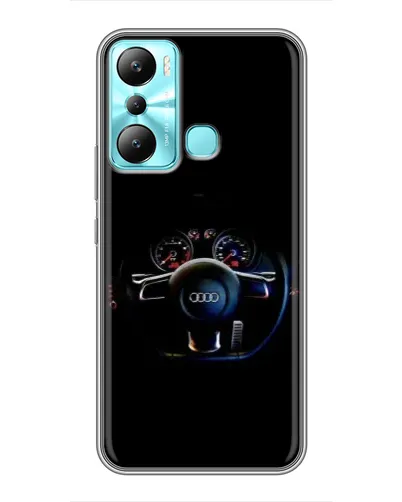 Чехол для Infinix Hot 20i (X665E) с картинкой «Салон Audi — руль» Чехол для Infinix Hot 20i (X665E) с картинкой «Салон Audi — руль»