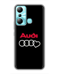 Чехол для Infinix Hot 20i (X665E) с картинкой «Логотип Audi Heart»