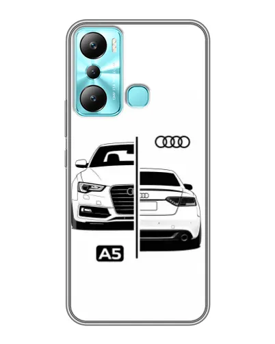 Чехол для Infinix Hot 20i (X665E) с картинкой «Audi — контрастный дизайн» Чехол для Infinix Hot 20i (X665E) с картинкой «Audi — контрастный дизайн»
