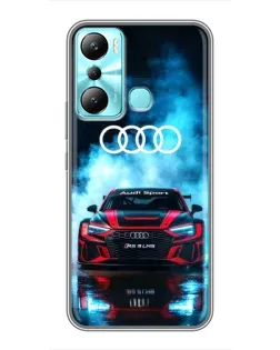 Чехол для Infinix Hot 20i (X665E) с картинкой «Audi Sport — неон»