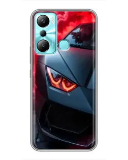 Чехол для Infinix Hot 20i (X665E) с картинкой «Lamborghini красное сияние» Чехол для Infinix Hot 20i (X665E) с картинкой «Lamborghini красное сияние»