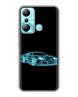 Чехол для Infinix Hot 20i (X665E) с картинкой «Неоновый контур Lamborghini» Чехол для Infinix Hot 20i (X665E) с картинкой «Неоновый контур Lamborghini»
