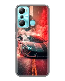 Чехол для Infinix Hot 20i (X665E) с картинкой «Lamborghini красный дым» Чехол для Infinix Hot 20i (X665E) с картинкой «Lamborghini красный дым»