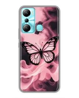 Чехол для Infinix Hot 20i (X665E) с картинкой «Бабочка в дыму»