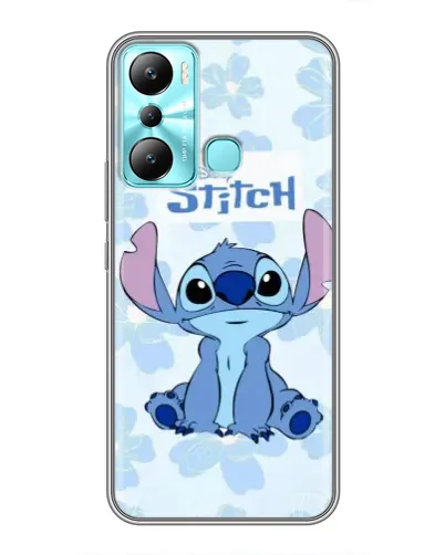 Чехол для Infinix Hot 20i (X665E) с картинкой «Stitch среди цветов»
