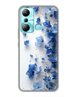 Чохол для Infinix Hot 20i (X665E) з картинкою «Блакитний квітковий каскад» Чохол для Infinix Hot 20i (X665E) з картинкою «Блакитний квітковий каскад»