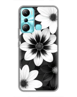 Чохол для Infinix Hot 20i (X665E) з картинкою «Монохромні айстри» Чохол для Infinix Hot 20i (X665E) з картинкою «Монохромні айстри»