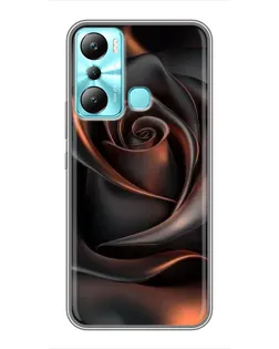 Чохол для Infinix Hot 20i (X665E) з картинкою «Шовкова чорна троянда» Чохол для Infinix Hot 20i (X665E) з картинкою «Шовкова чорна троянда»