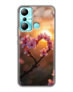 Чохол для Infinix Hot 20i (X665E) з картинкою «Рожевий цвіт сердечко на тлі заходу» Чохол для Infinix Hot 20i (X665E) з картинкою «Рожевий цвіт сердечко на тлі заходу»