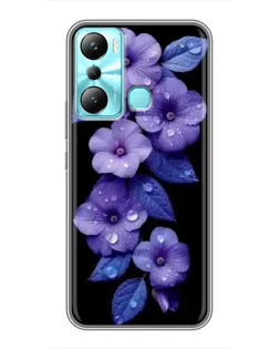 Чохол для Infinix Hot 20i (X665E) з картинкою «Фіолетові квіти з росою» Чохол для Infinix Hot 20i (X665E) з картинкою «Фіолетові квіти з росою»
