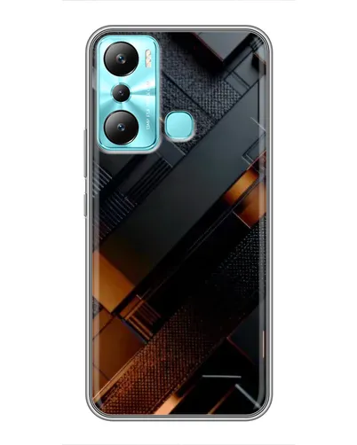 Чехол для Infinix Hot 20i (X665E) с картинкой «Черные геометрические блоки» Чехол для Infinix Hot 20i (X665E) с картинкой «Черные геометрические блоки»
