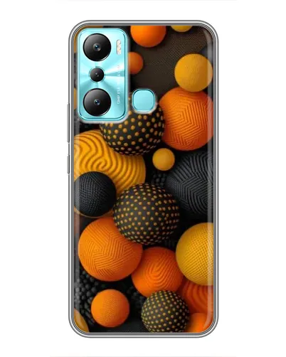 Чехол для Infinix Hot 20i (X665E) с картинкой «Объемные оранжевые сферы» Чехол для Infinix Hot 20i (X665E) с картинкой «Объемные оранжевые сферы»