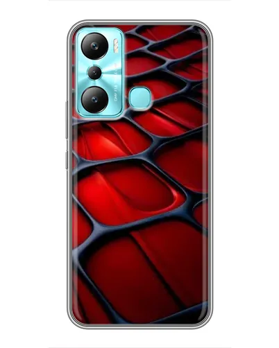 Чехол для Infinix Hot 20i (X665E) с картинкой «Красная глянцевая сетка» Чехол для Infinix Hot 20i (X665E) с картинкой «Красная глянцевая сетка»
